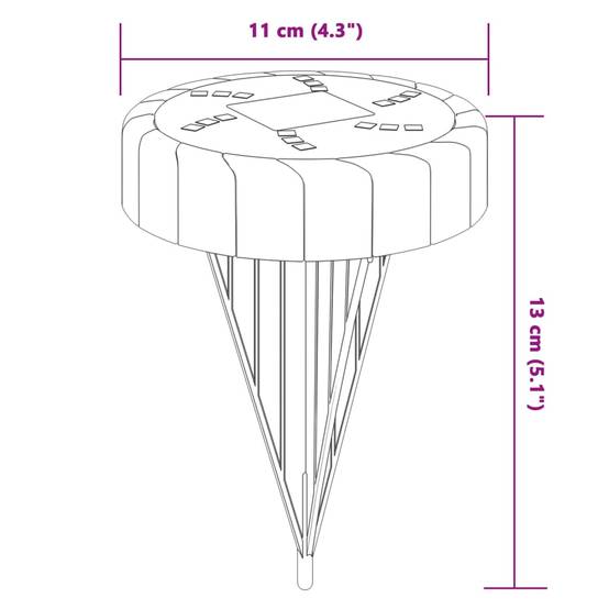 Lampe d'extérieur - Lampe de jardins solaires de sol et piquets de sol 4 pcs-JU792 - Image 6