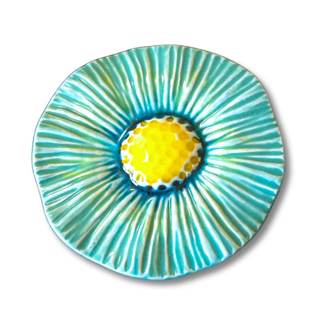 Fleur en céramique Uniflora — 008 · Vert turquoise - Image 1