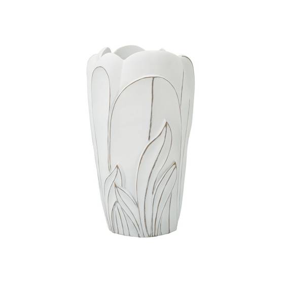 Vase Déco en Résine "Gardy" 48cm Blanc - Image 1