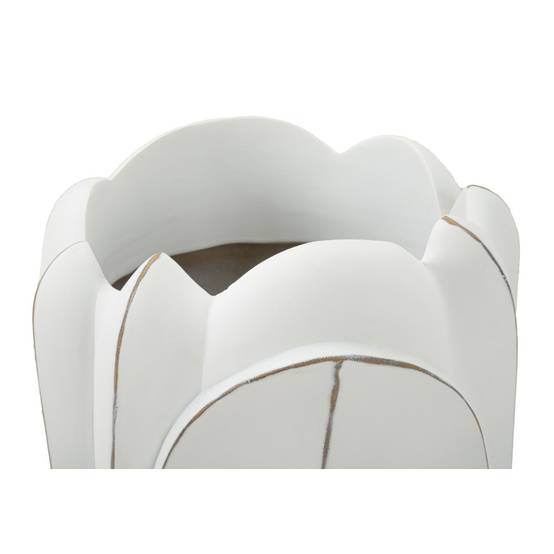 Vase Déco en Résine "Gardy" 48cm Blanc - Image 3