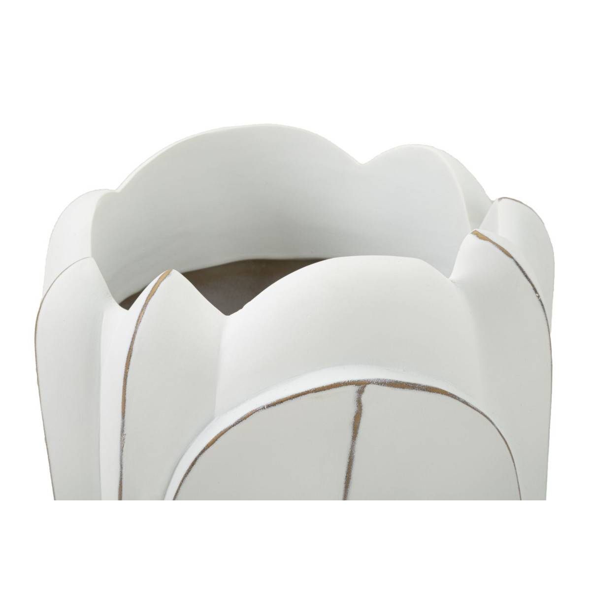 Vase Déco en Résine "Gardy" 48cm Blanc - Image 3