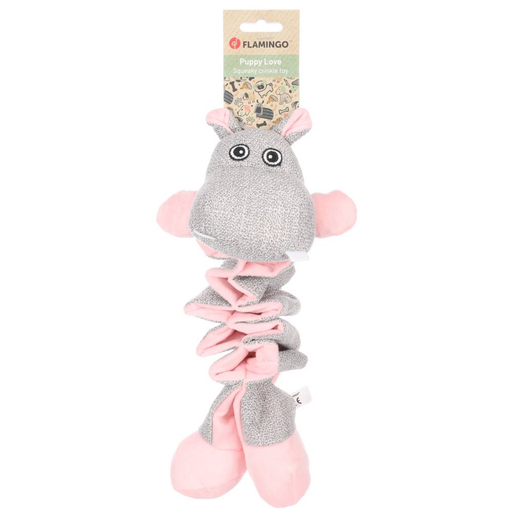 Flamingo - jeux Hippopotame Rose Filsy 34 cm pour Chiot - Imagen 1