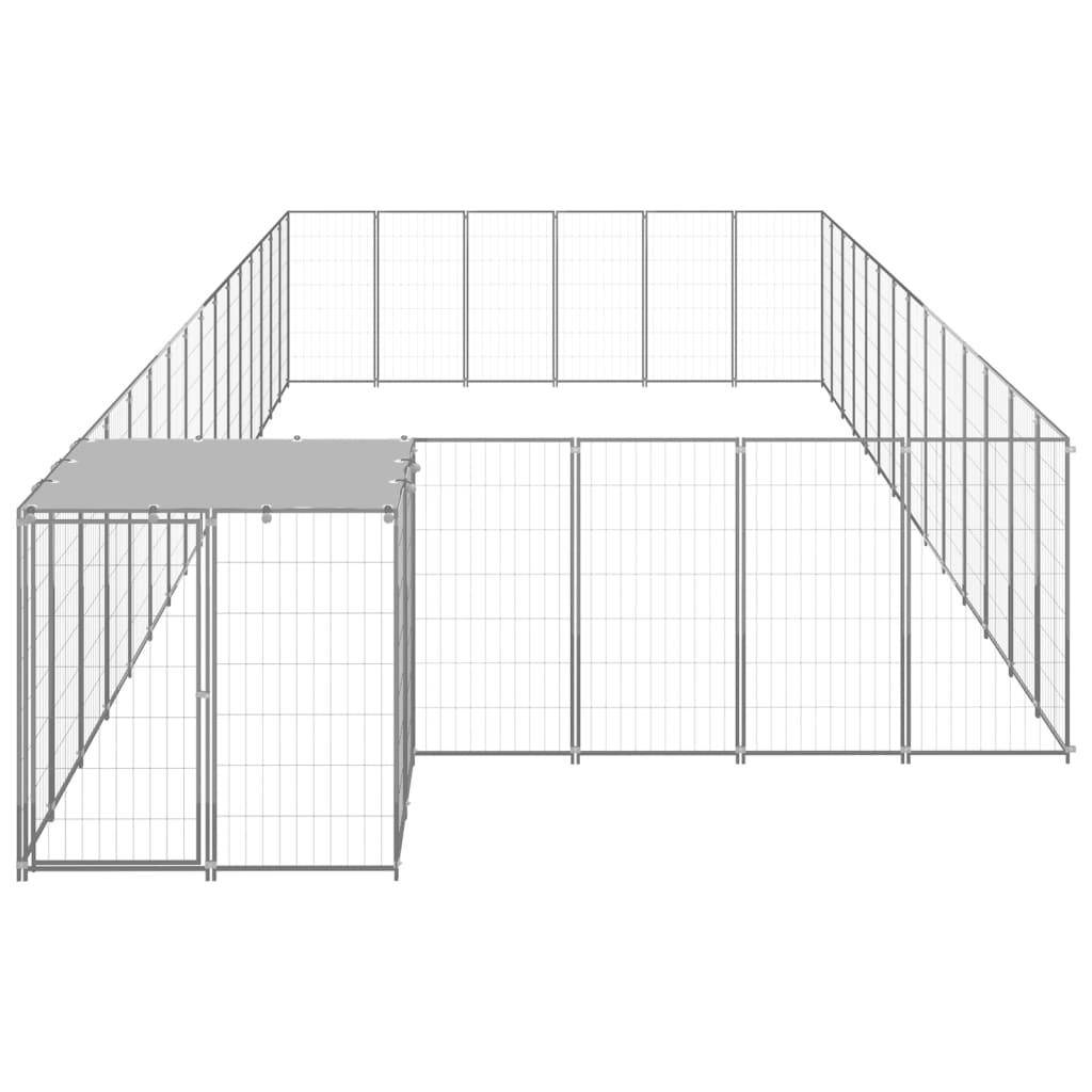 Helloshop26 - Chenil extérieur cage enclos parc animaux chien argenté 26,62 m² acier - Imagen 3