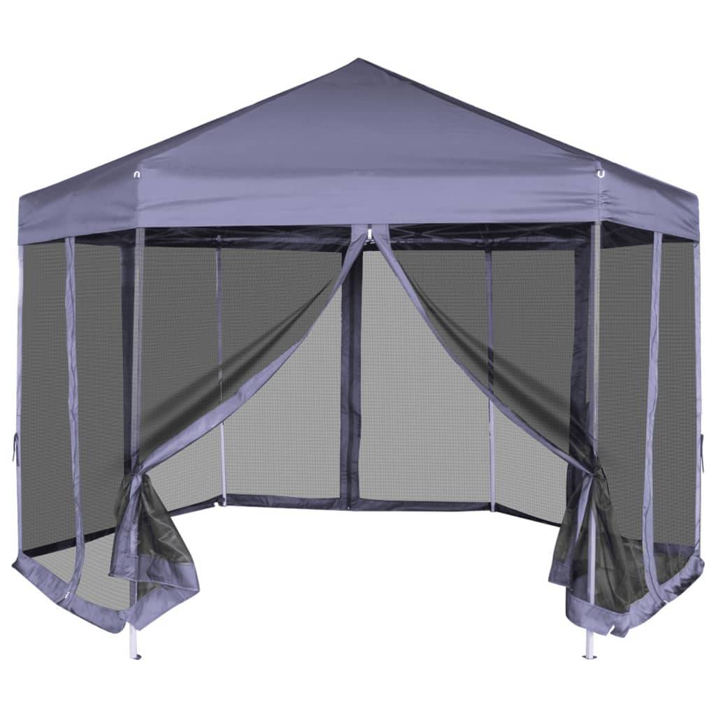 Pergola polyester bleu 3,6 x 3,1 x 2,8 m - Prolenta premium p3123.3 - Image 2