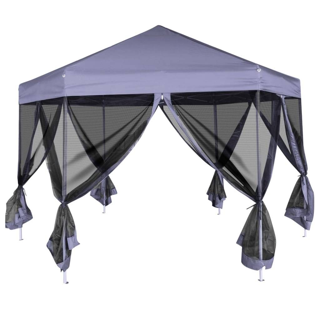 Pergola polyester bleu  3,6 x 3,1 x 2,8 m  - Prolenta premium p3123.3 - Image 3