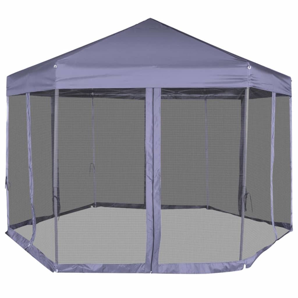 Pergola polyester bleu 3,6 x 3,1 x 2,8 m - Prolenta premium p3123.3 - Image 1