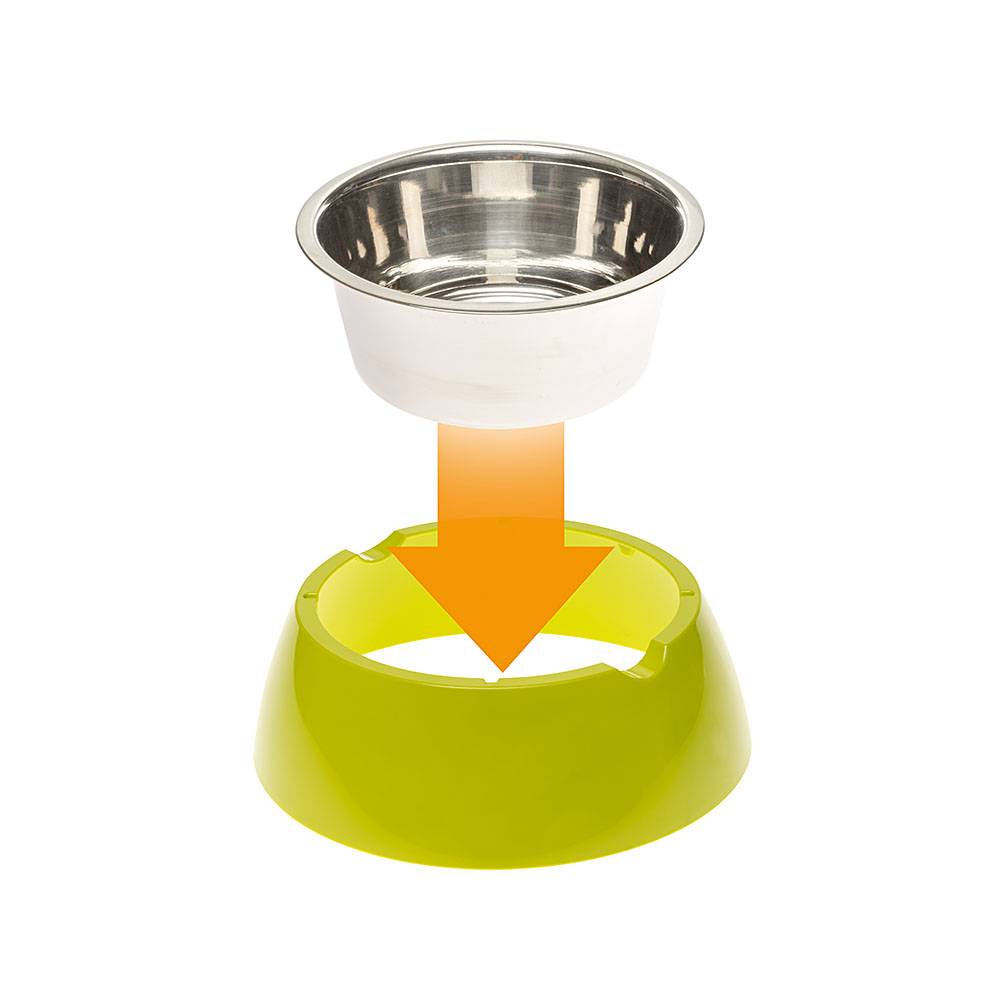 Ferplast - Ferplast Gamelle pour chien Gamelle pour chat Jolie - Gamelles pour eau et nourriture en acier inoxydable avec support en plastique, antidérapant, - Imagen 4