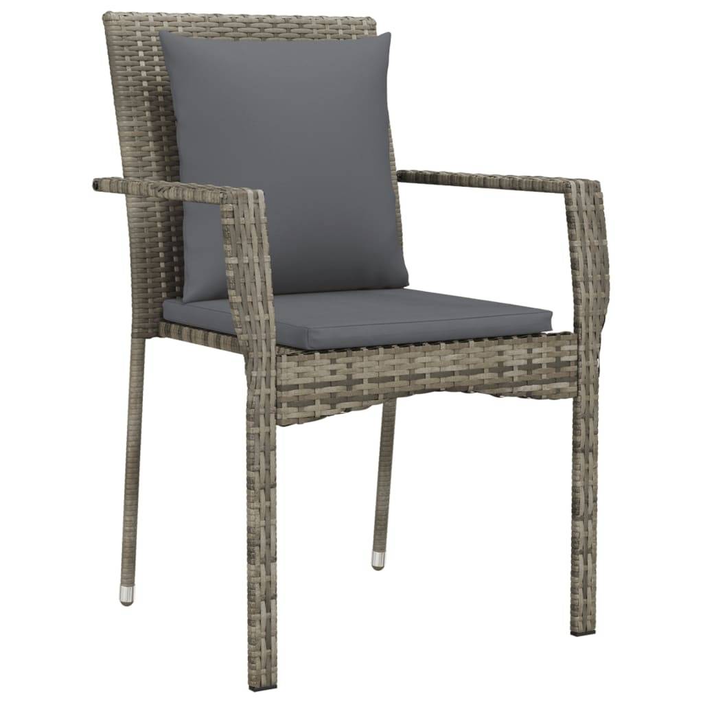 Salon de Jardin 8 Personnes Résine Tressée Grise Table Verre 190cm – ComfortXL Outdoor Living - Image 5