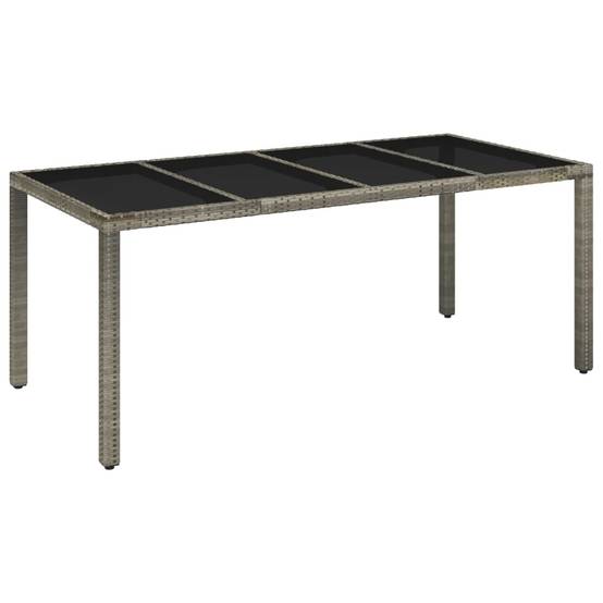 Salon de Jardin 8 Personnes Résine Tressée Grise Table Verre 190cm – ComfortXL Outdoor Living - Image 8
