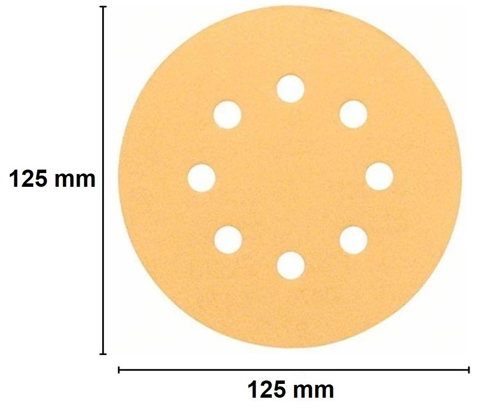 Bosch - 5 disques abrasifs C470 Best for Wood+Paint 125 mm 8 trous G60 pour ponceuses excentriques - BOSCH - 2608605068 - Imagen 2