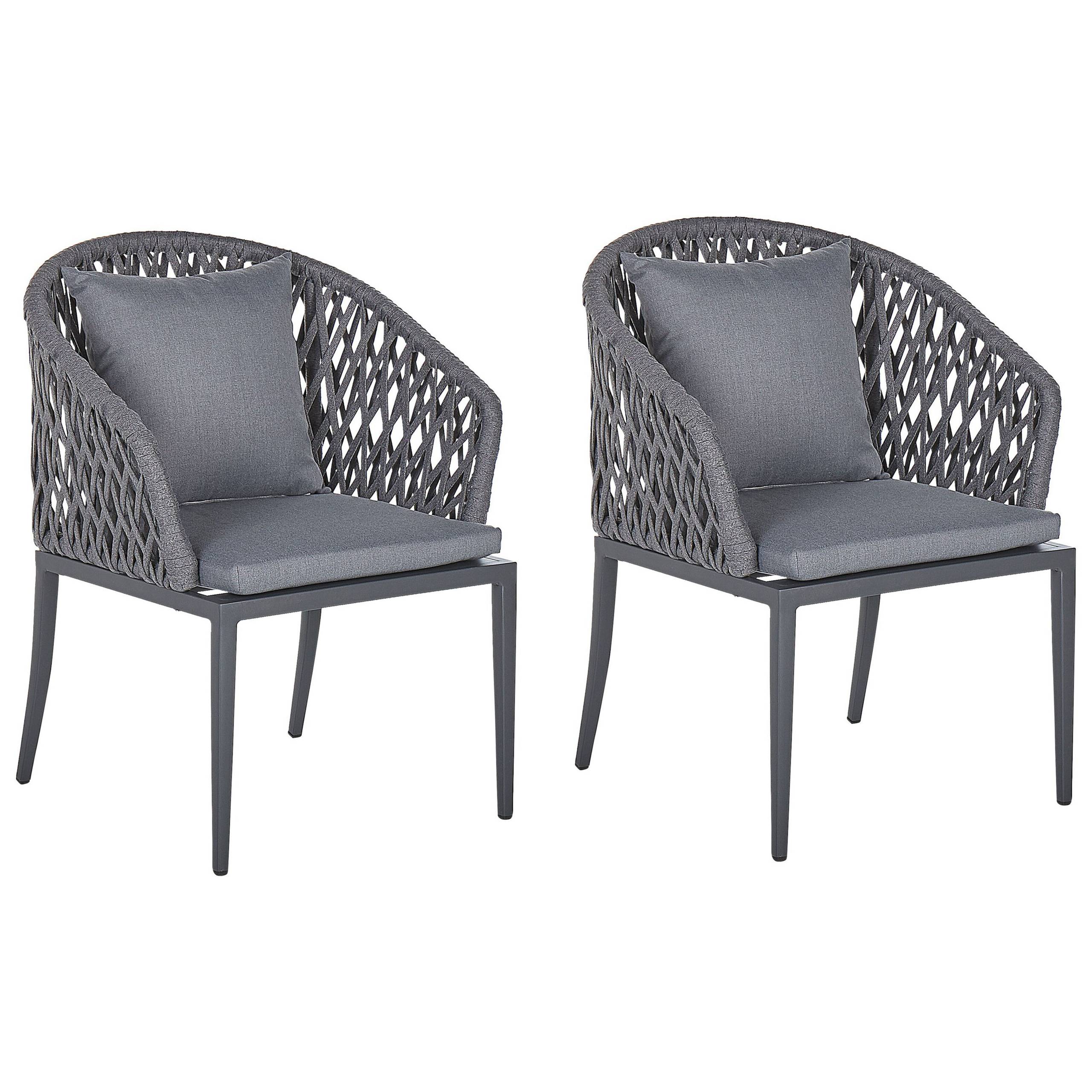 Beliani - Fauteuil Aluminium Gris LIPARI - Beliani - Imagen 2