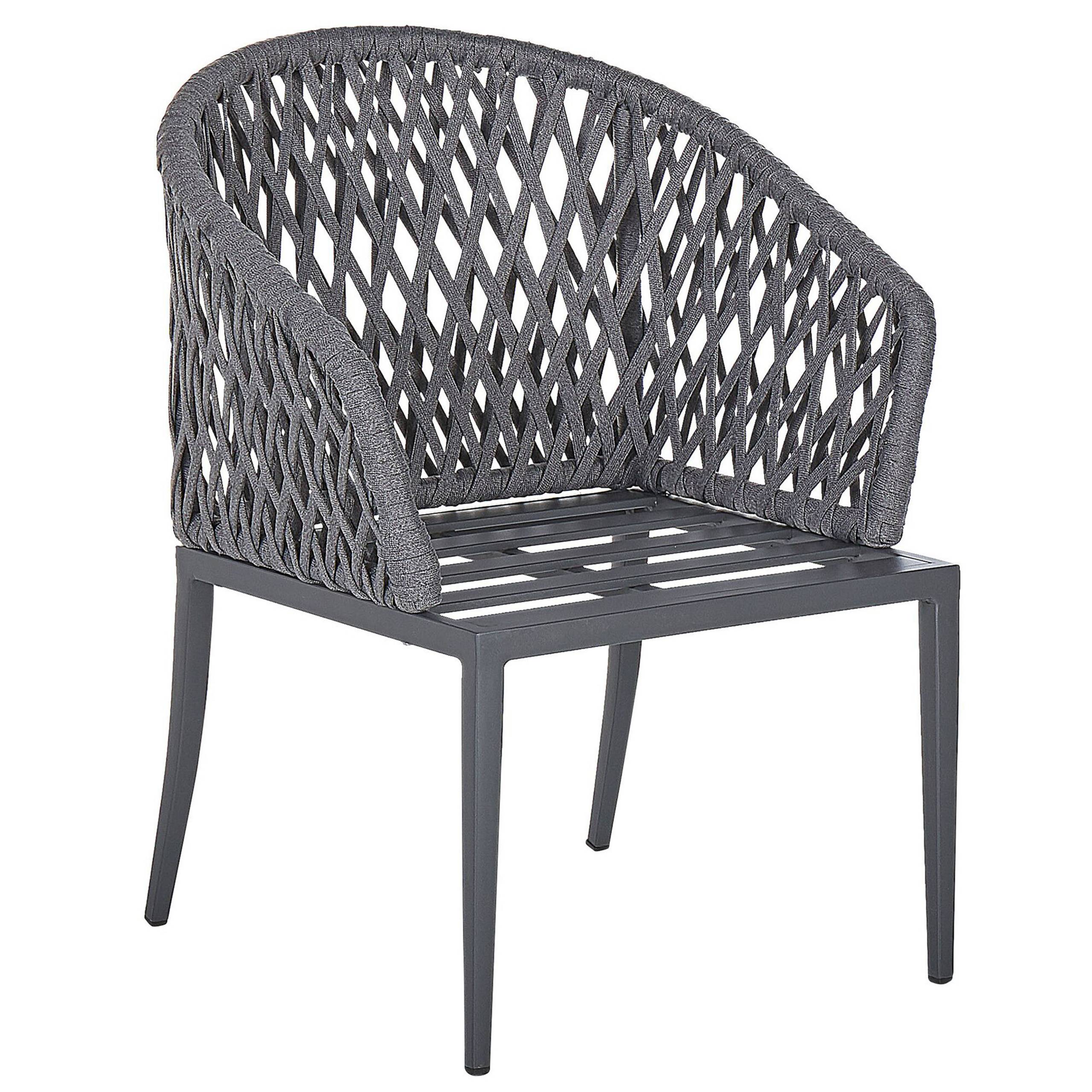 Beliani - Fauteuil Aluminium Gris LIPARI - Beliani - Imagen 4