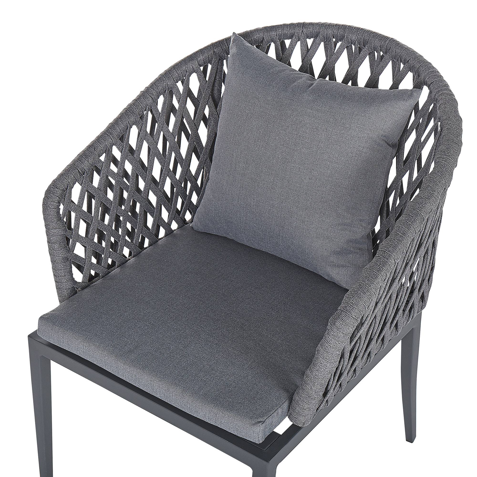 Beliani - Fauteuil Aluminium Gris LIPARI - Beliani - Imagen 7