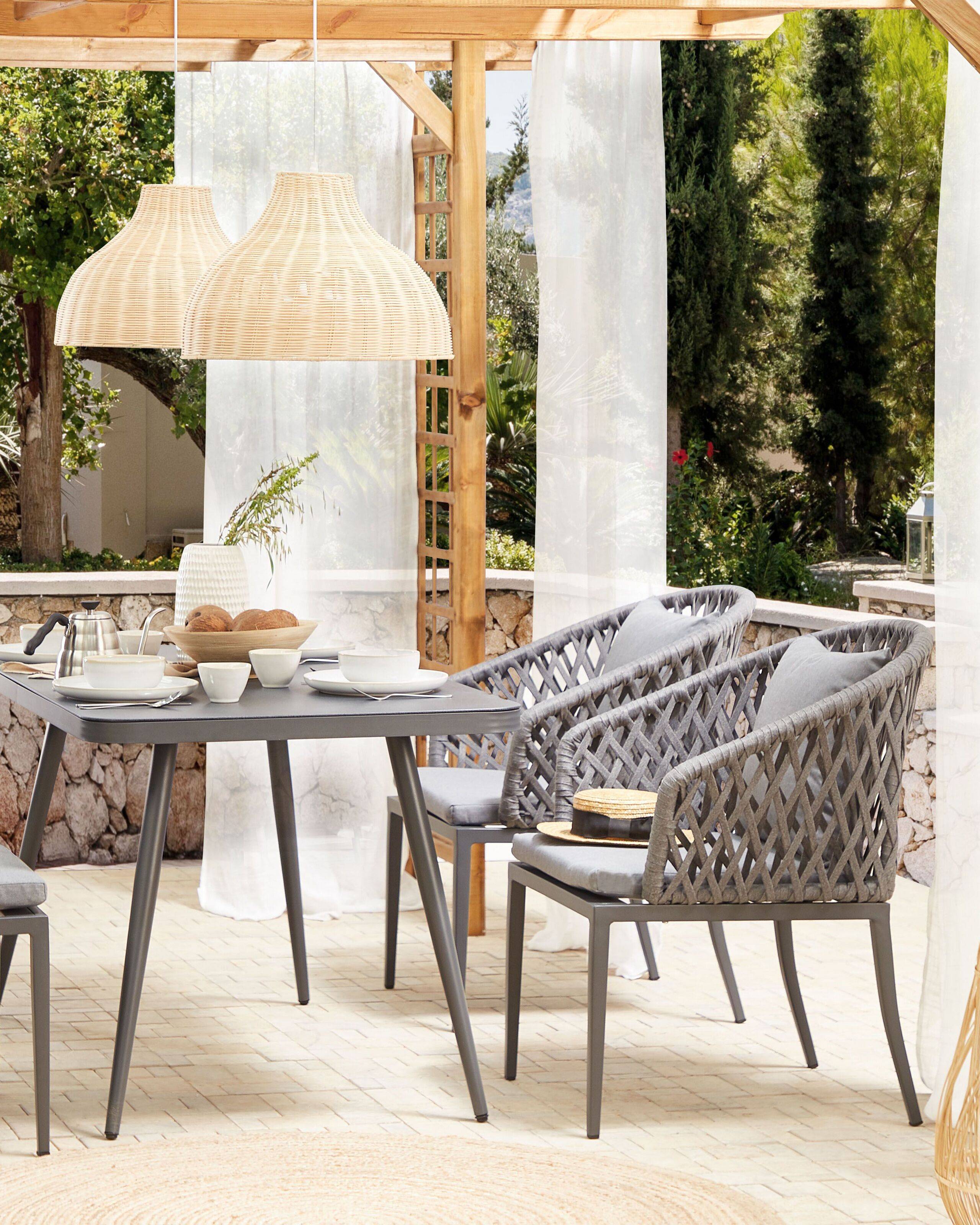 Beliani - Fauteuil Aluminium Gris LIPARI - Beliani - Imagen 1