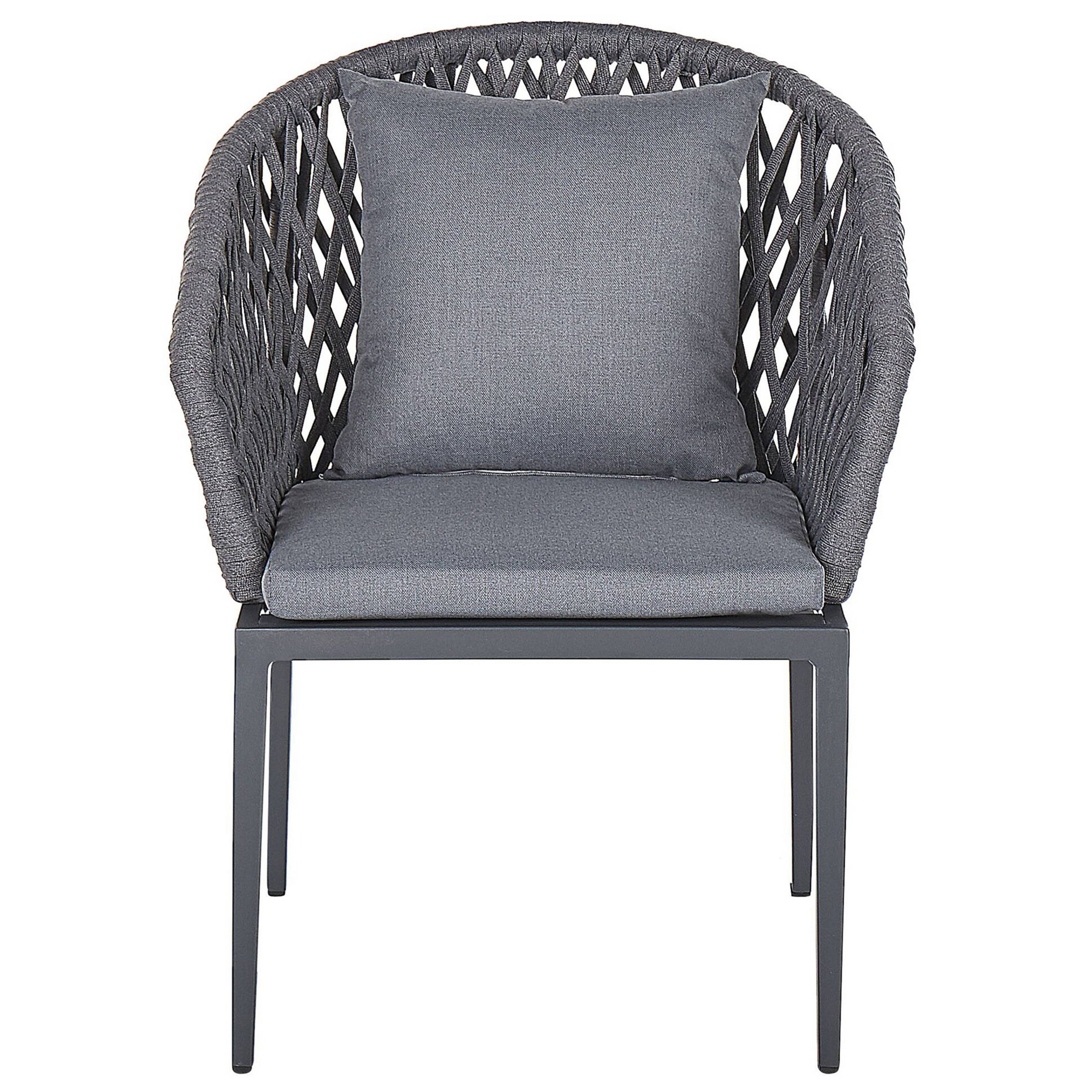 Beliani - Fauteuil Aluminium Gris LIPARI - Beliani - Imagen 5