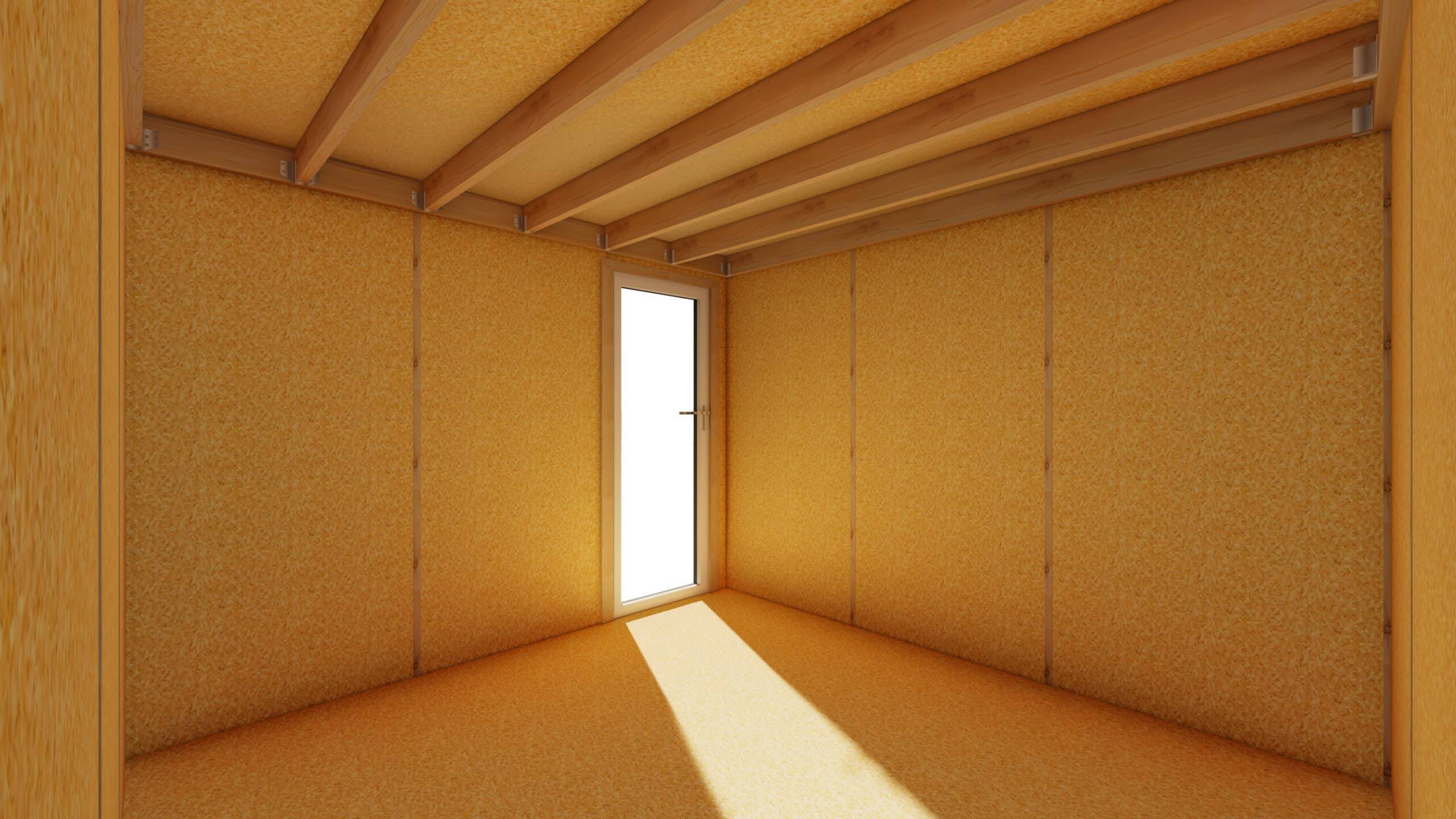 Sans Marque - STUDIO DE JARDIN / 11,8 m2 - 3,35 x 3,52m / Plancher isolé / Bardage Gris / Intérieur OSB / Livraison Gratuite / Studio Français - Imagen 3