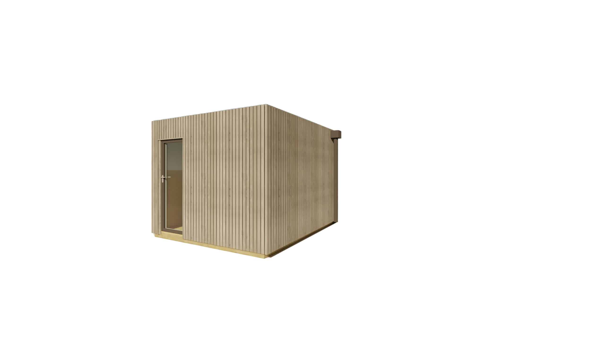 Sans Marque - STUDIO DE JARDIN / 11,8 m2 - 3,35 x 3,52m / Plancher isolé / Bardage Gris / Intérieur OSB / Livraison Gratuite / Studio Français - Imagen 2