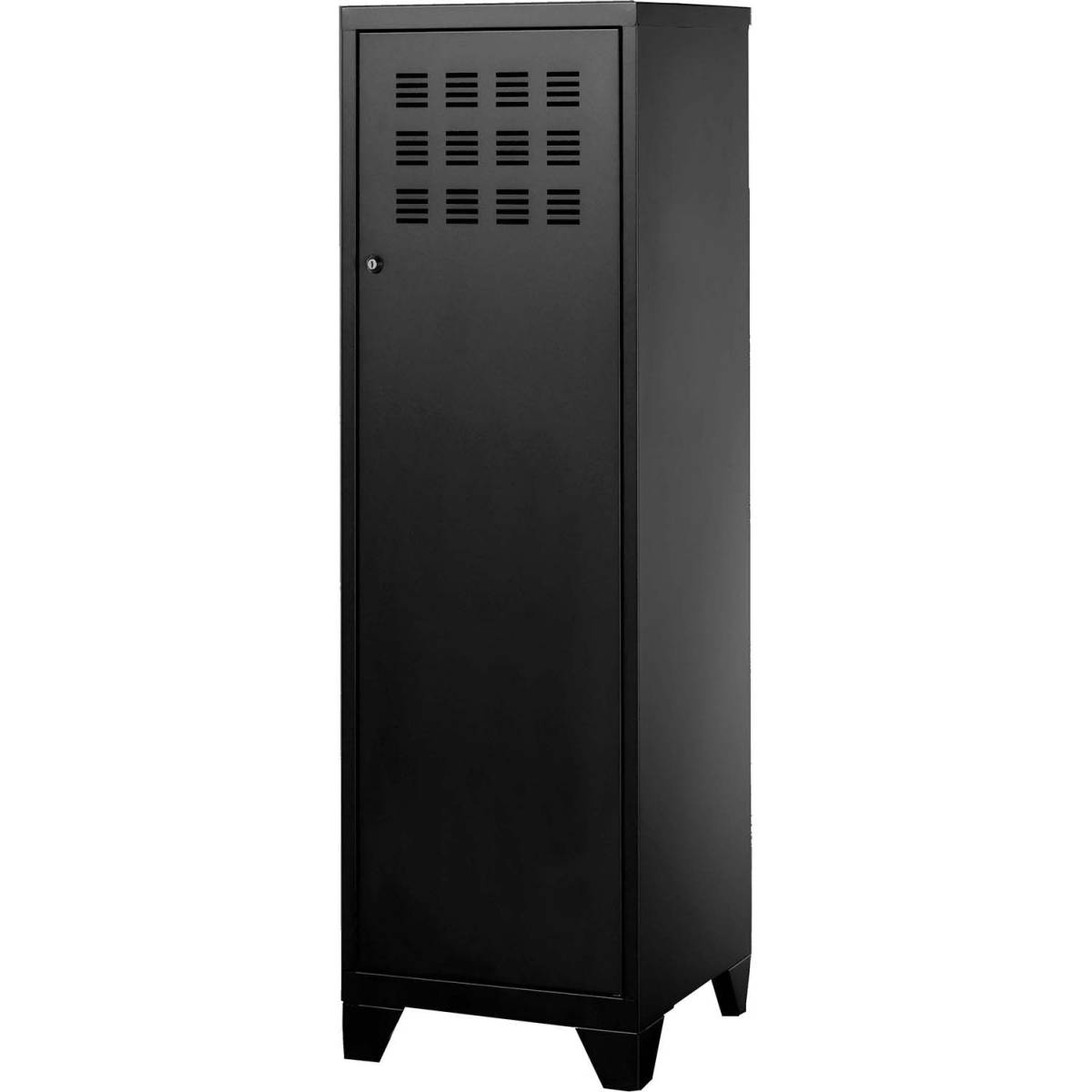 Pierre Henry - Armoire de rangement métal 1 porte Noir mat - Imagen 1