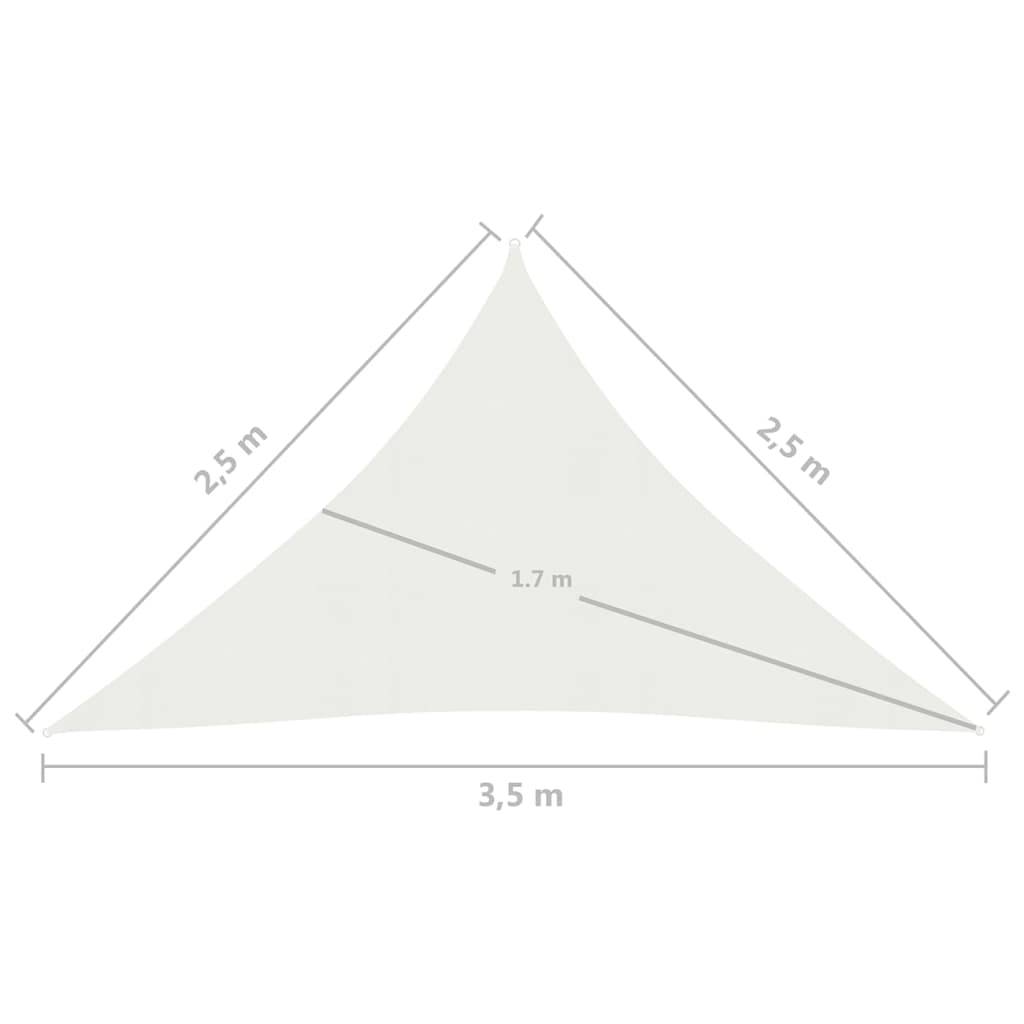 Helloshop26 - Voile d'ombrage 160 g/m² blanc 2,5 x 2,5 x 3,5 m PEHD - Imagen 6
