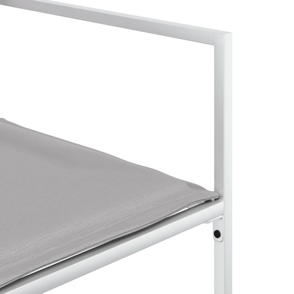 Chaises de jardin avec coussins blanc acier/textilène 50,5 x 51 x 81,5 cm (lot de 4), Poids :23.9kg - PANGIVO - Image 10