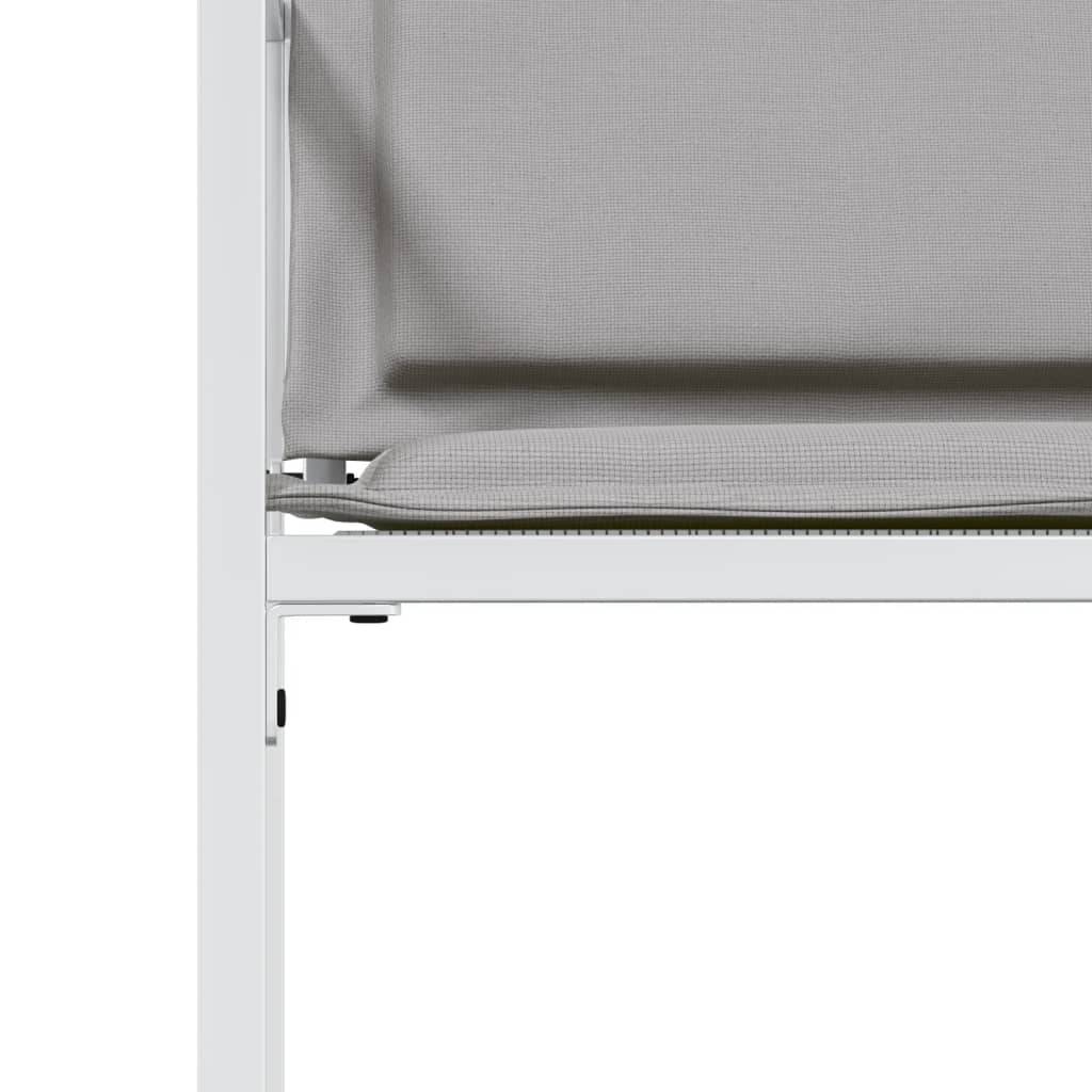 Chaises de jardin avec coussins blanc acier/textilène 50,5 x 51 x 81,5 cm (lot de 4), Poids :23.9kg - PANGIVO - Image 9