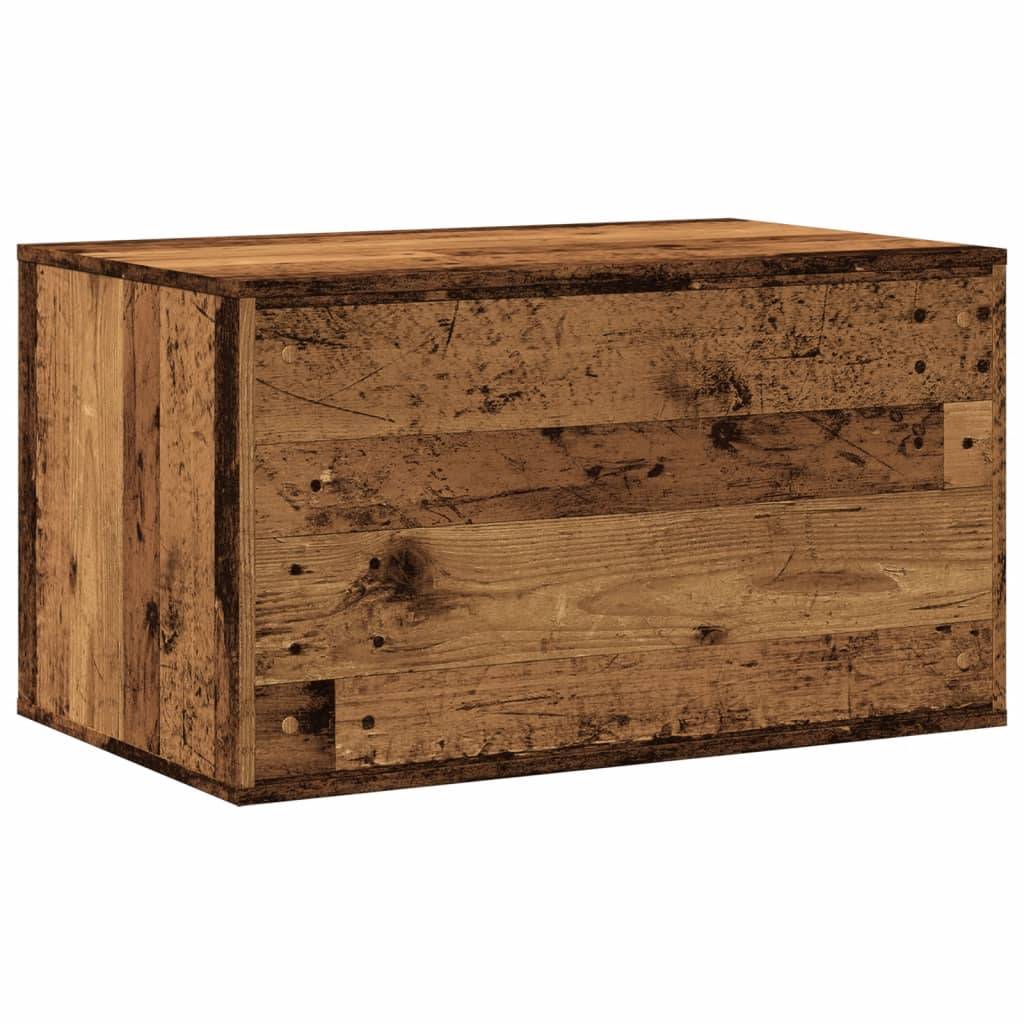 Meuble de bac à litière pour chat bois d'ingénierie vieux bois 80 x 50 x 45 cm - PANGIVO - Image 7