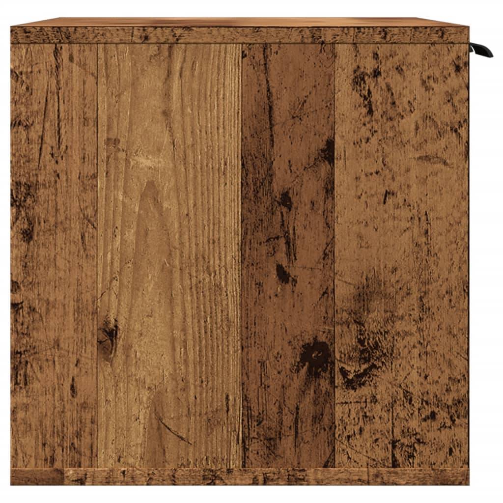 Meuble de bac à litière pour chat bois d'ingénierie vieux bois 80 x 50 x 45 cm - PANGIVO - Image 6