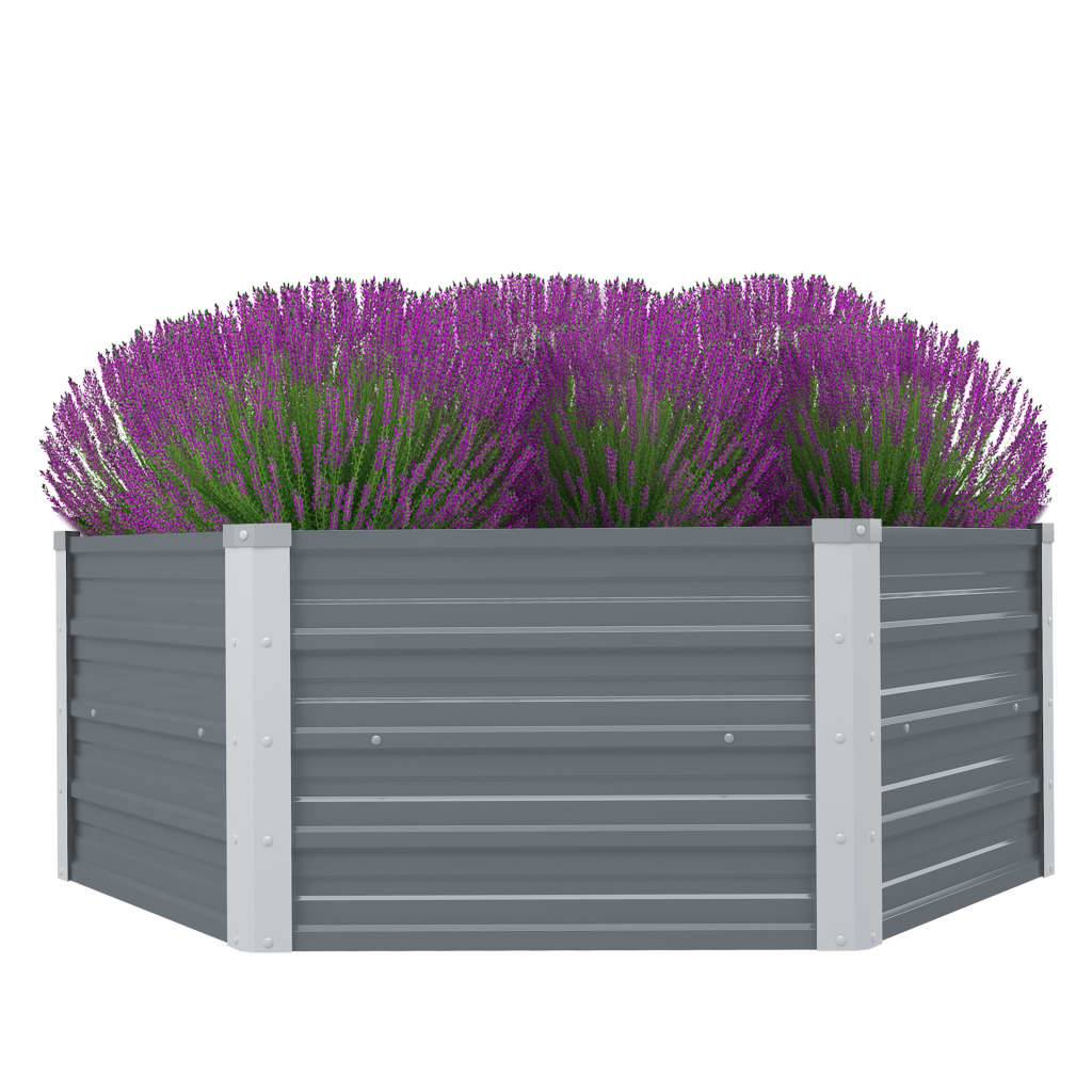 Prolenta Premium - Jardinière acier gris 129 x 129 x 45 cm - Prolenta premium p324.9 - Image 2