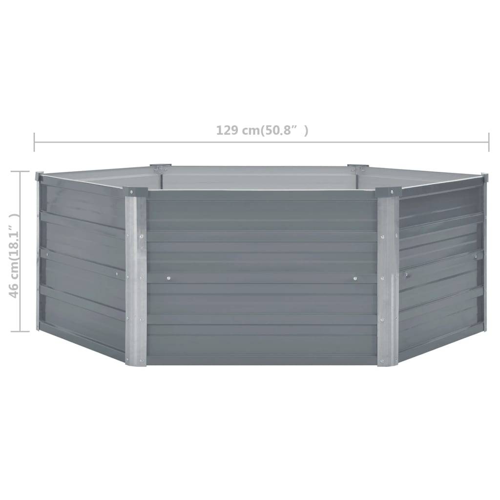 Prolenta Premium - Jardinière acier gris 129 x 129 x 45 cm - Prolenta premium p324.9 - Image 6