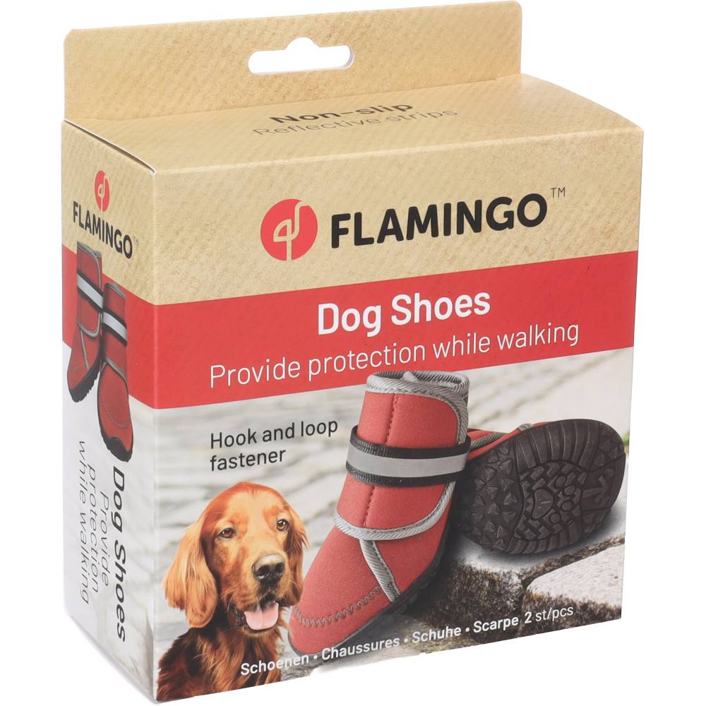 Chaussures Kajan Rouge L 8.7 x 7 cm. 2 pièces pour chien - Image 1