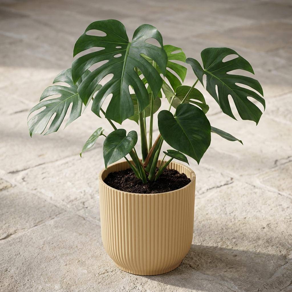 Pot de fleurs elho Vibes Fold jaune - D.18cm - Image 4