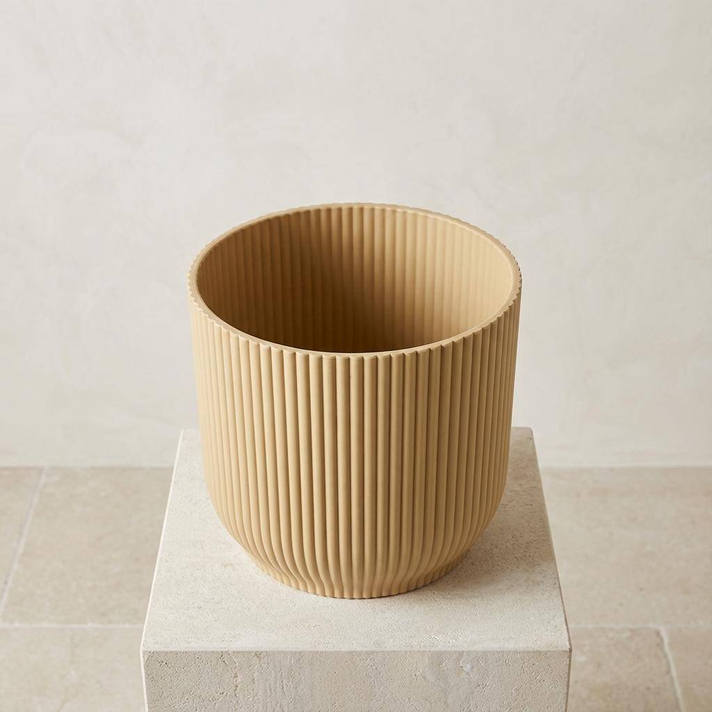 Pot de fleurs elho Vibes Fold jaune - D.18cm - Image 2