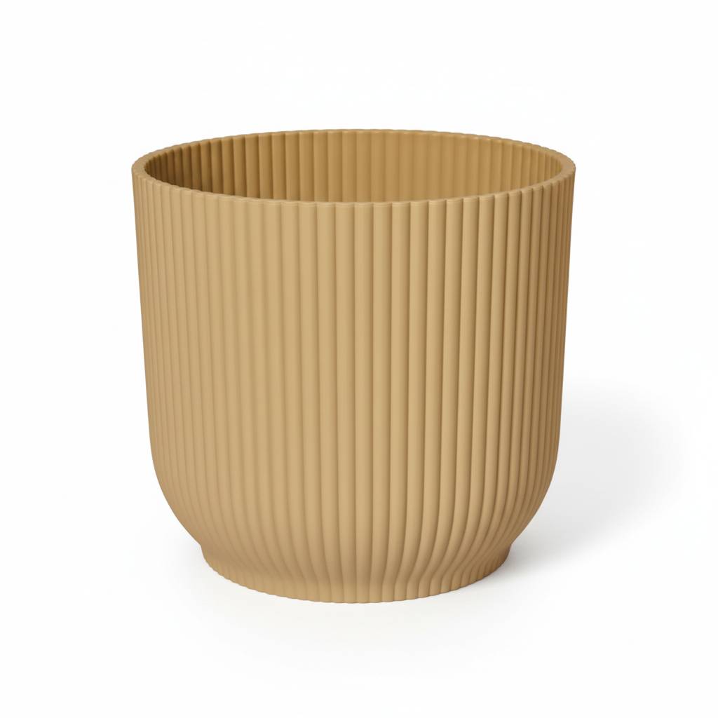 Pot de fleurs elho Vibes Fold jaune - D.18cm - Image 1