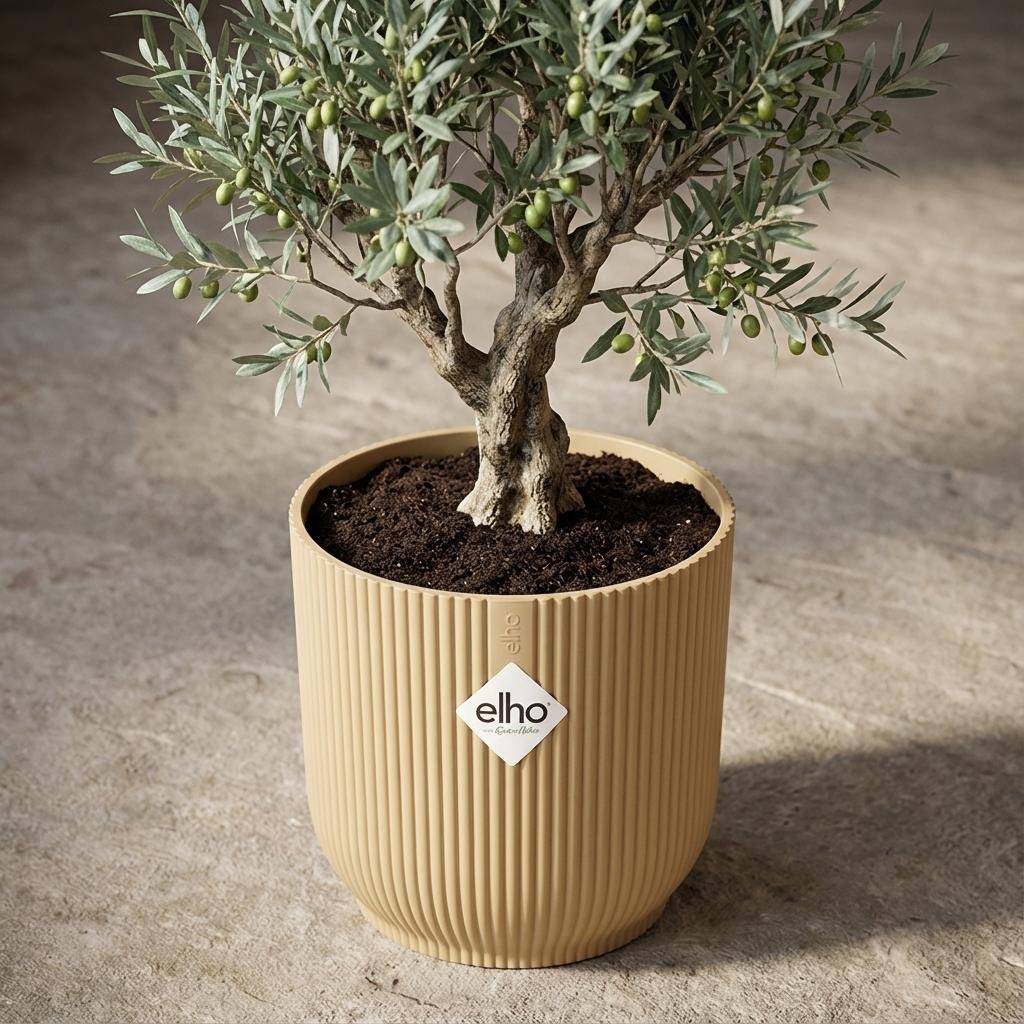Pot de fleurs elho Vibes Fold jaune - D.18cm - Image 6