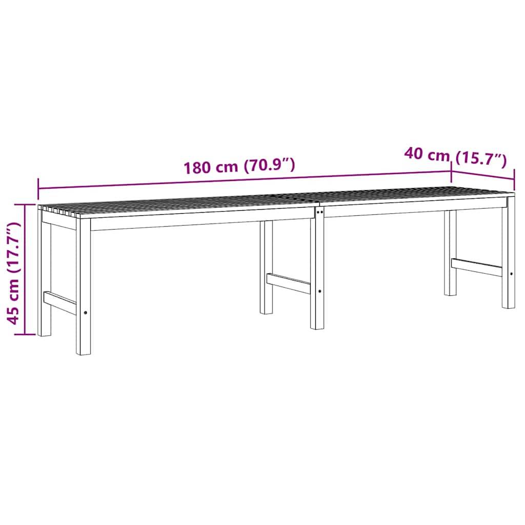 PANGIVO - Banc de jardin bois de teck naturel 180 x 40 x 45 cm - PANGIVO - Image 8