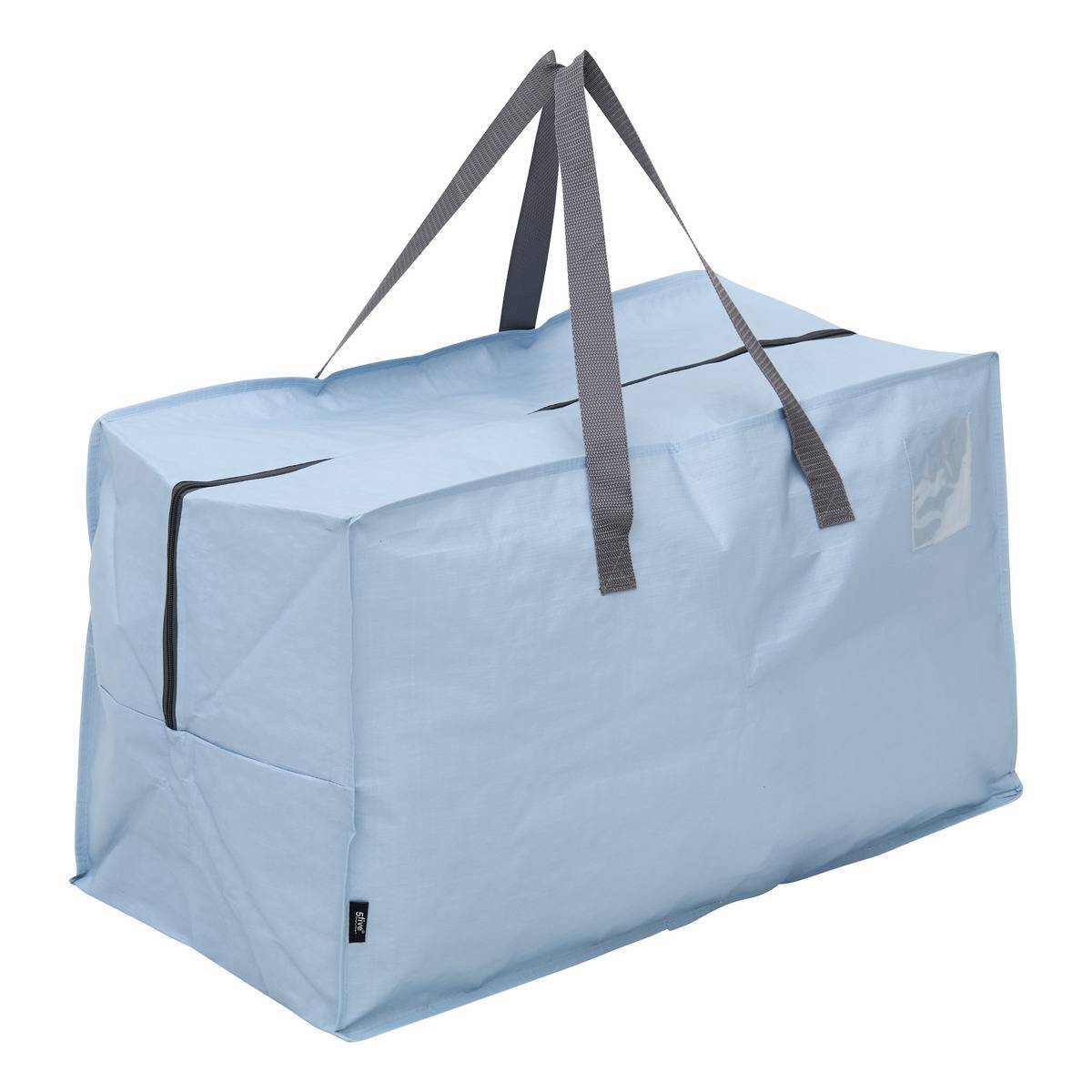 Sac de course avec fermeture zip 99L bleu - 5five - Image 1