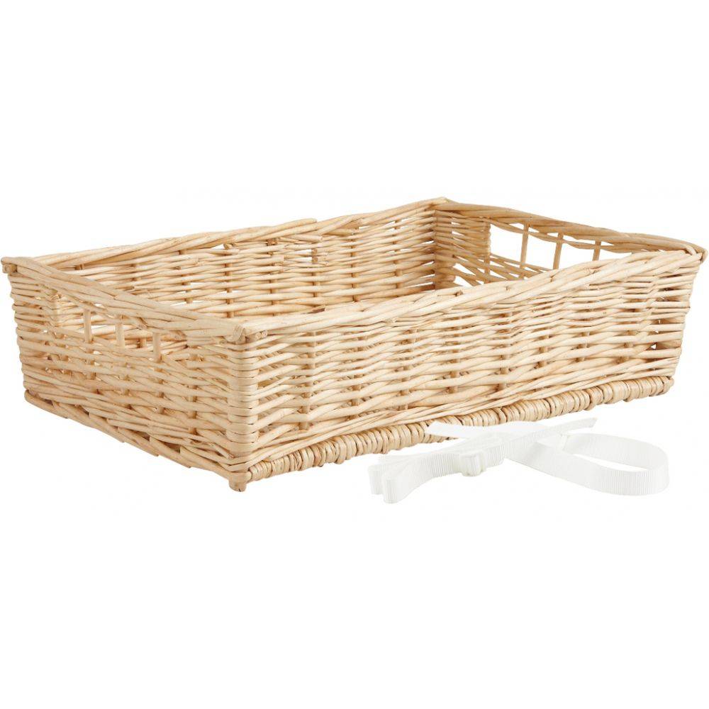 Aubry Gaspard - Manne en osier naturel avec passe-main Panier 50 x 34 cm + sangle ajustable à poser - Imagen 2