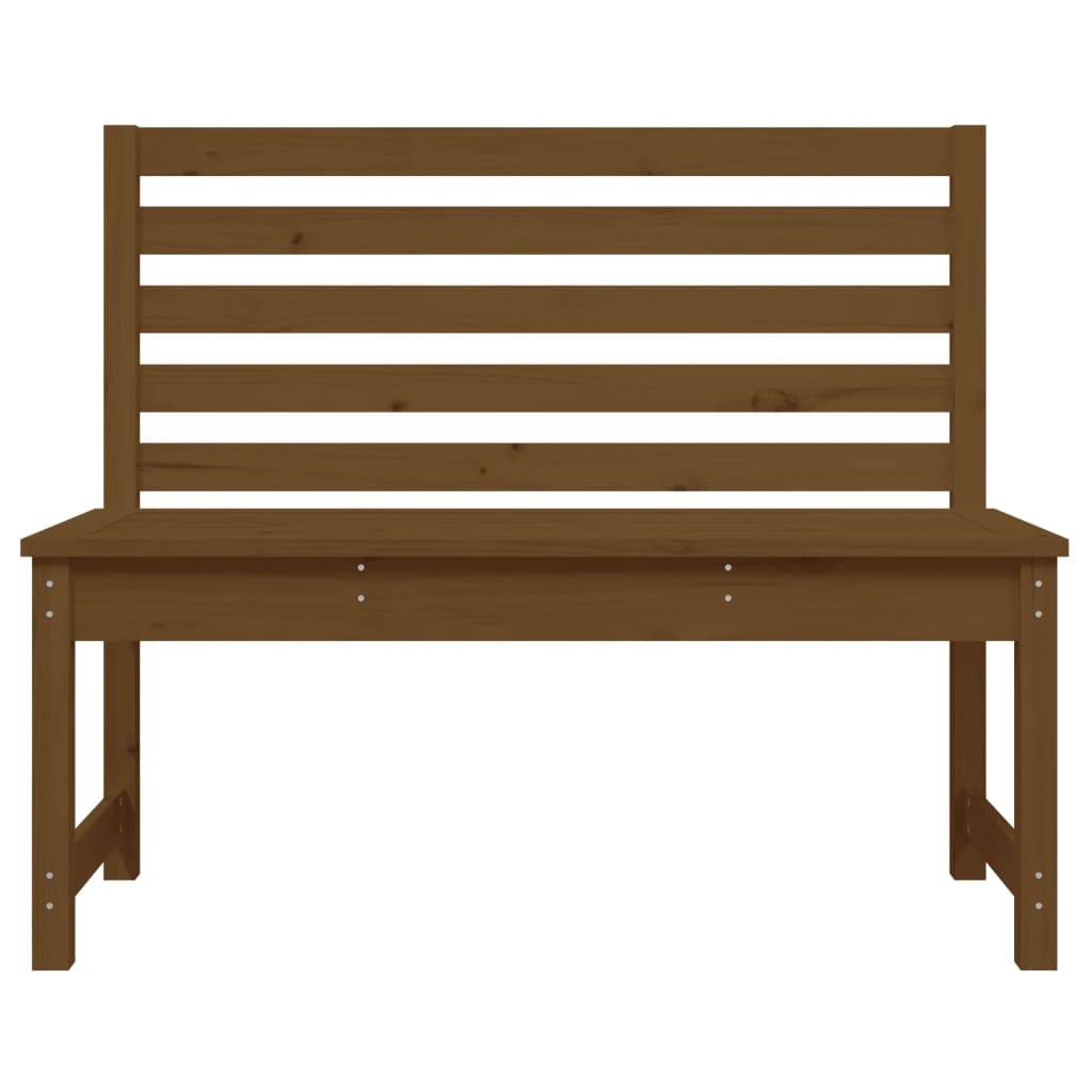 Maison Chic - Banc de jardin - Banc d'extérieur - Banquette marron miel 109 cm bois de pin massif - Imagen 4