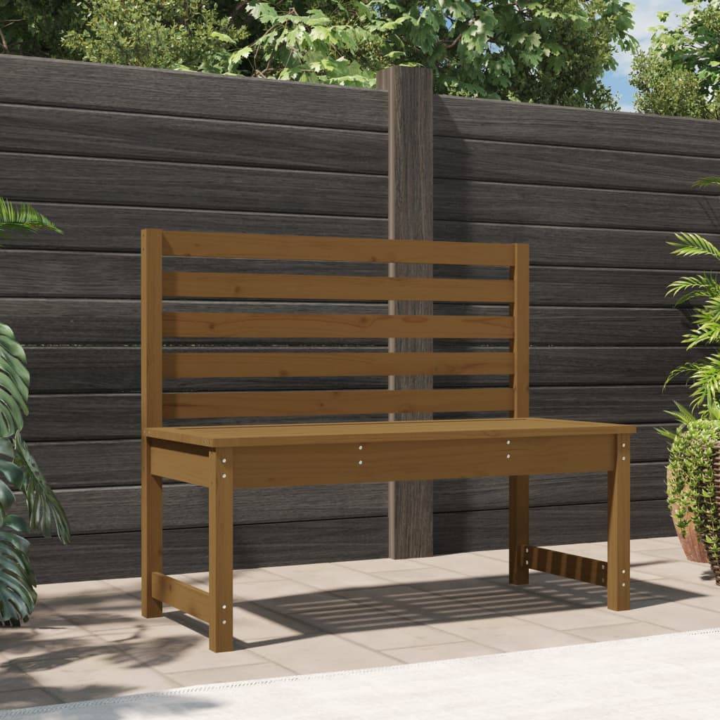 Maison Chic - Banc de jardin - Banc d'extérieur - Banquette marron miel 109 cm bois de pin massif - Imagen 2