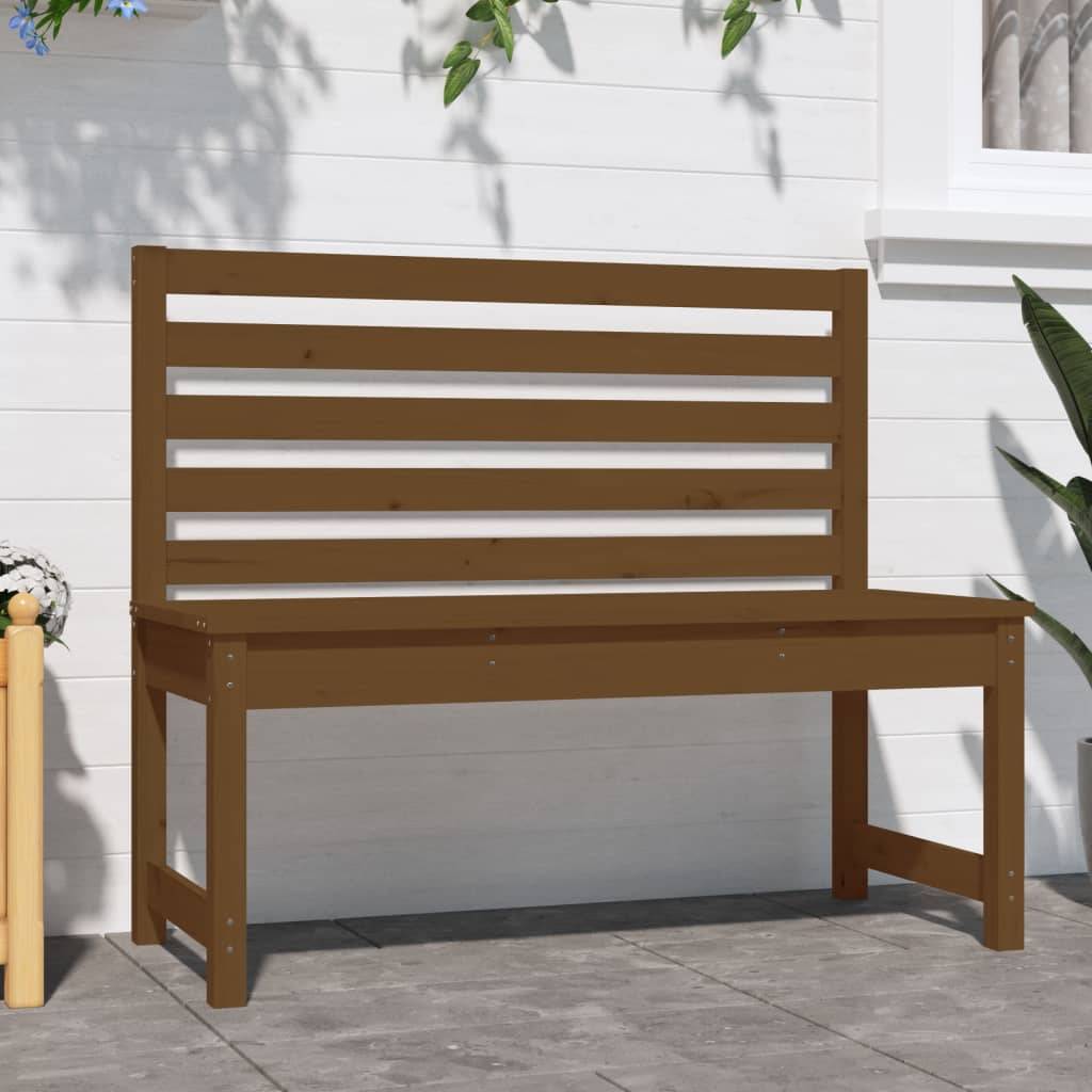 Maison Chic - Banc de jardin - Banc d'extérieur - Banquette marron miel 109 cm bois de pin massif - Imagen 3