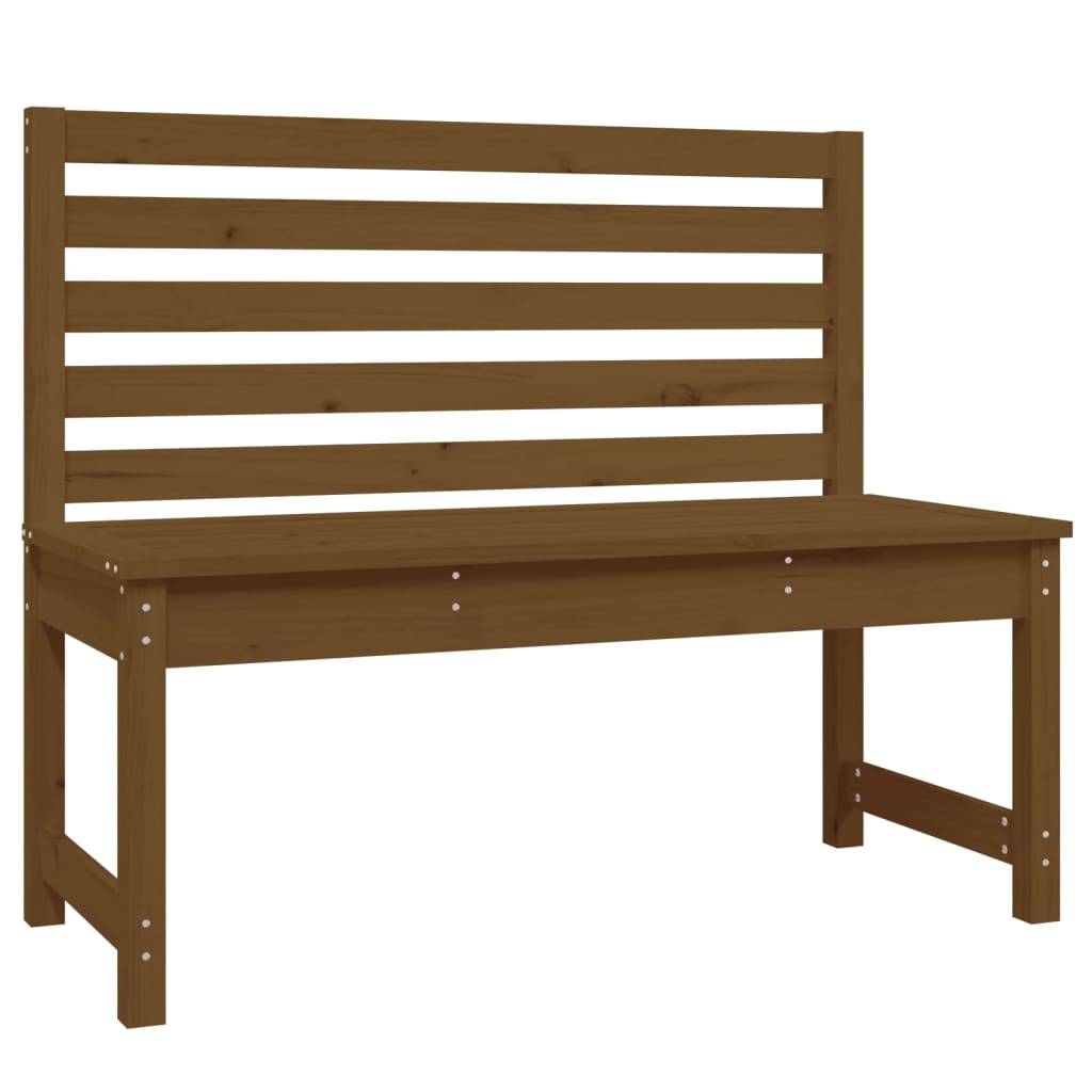 Maison Chic - Banc de jardin - Banc d'extérieur - Banquette marron miel 109 cm bois de pin massif - Imagen 1