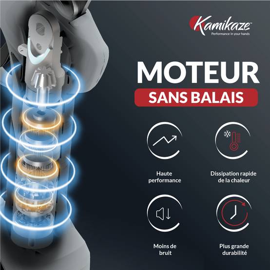KAMIKAZE KV390. Sécateur électrique professionnel. Avec batterie 21,6 V. Ø 35 mm. Comprend une mallette de transport avec chargeur, 2 batteries - Image 5