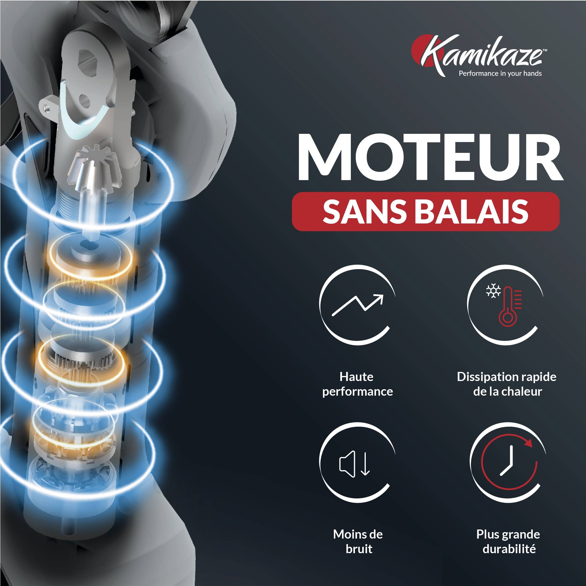 KAMIKAZE KV390. Sécateur électrique professionnel. Avec batterie 21,6 V. Ø 35 mm. Comprend une mallette de transport avec chargeur, 2 batteries - Image 5