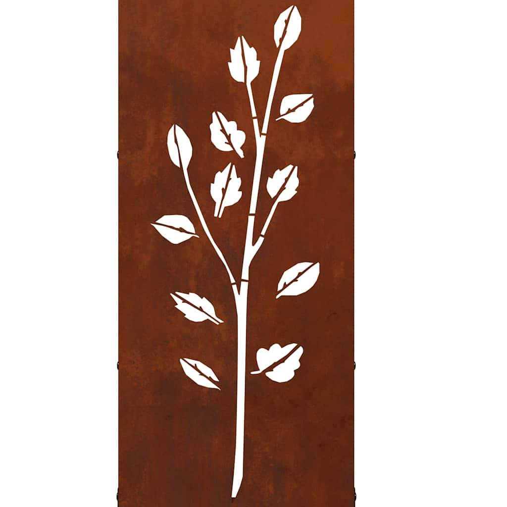 Range-bûches design en acier Corten Stockage intérieur extérieur 40x30x80 cm Argenté - ComfortXL Outdoor Living - Image 5