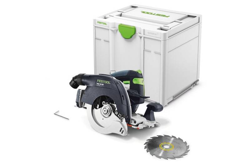 Festool - Scie circulaire à capot basculant sans fil HKC 55 EB-Basic-5,0 - FESTOOL - avec 1 batterie 18V 5.0Ah - Systainer - 577034 - Imagen 1