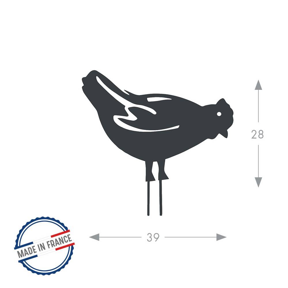 Louis Moulin - Figurine à piquer Poule - 28x39 cm - anthracite Louis Moulin - Imagen 2