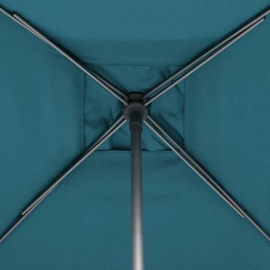 Hesperide - Parasol droit carré "Soya" bleu canard D2,5x2,5m en acier Hespéride - Image 6