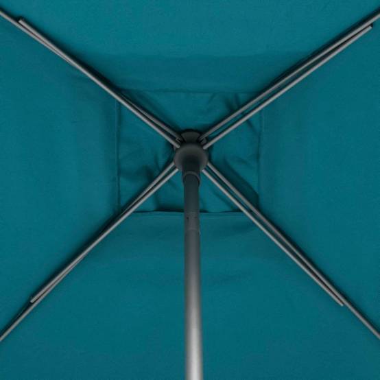 Hesperide - Parasol droit carré "Soya" bleu canard D2,5x2,5m en acier Hespéride - Image 3