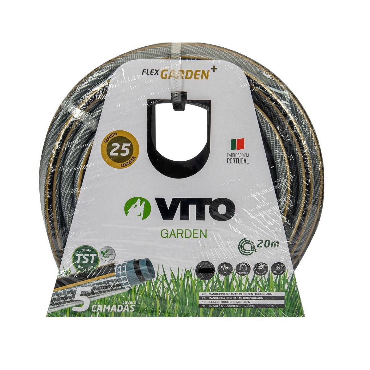 Tuyau arrosage Flexible Ø 19mm/ 20mètres 5 Couches 20 bars Anti torsion VITO - Image 3