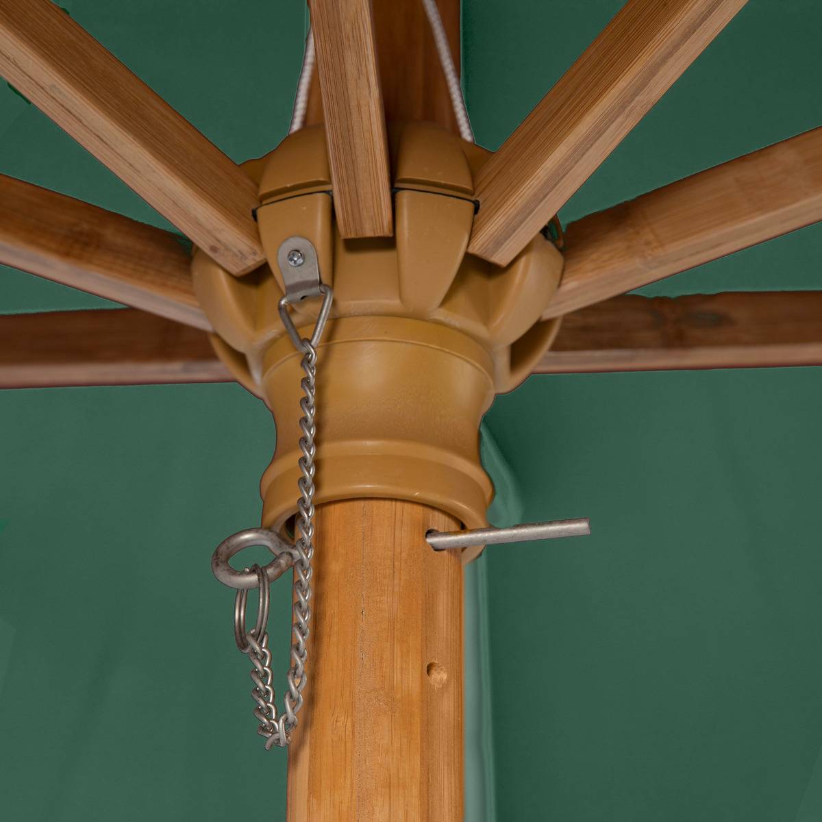Hesperide - Parasol droit "Tinaei" vert olive 3m en bambou Hespéride - Imagen 4